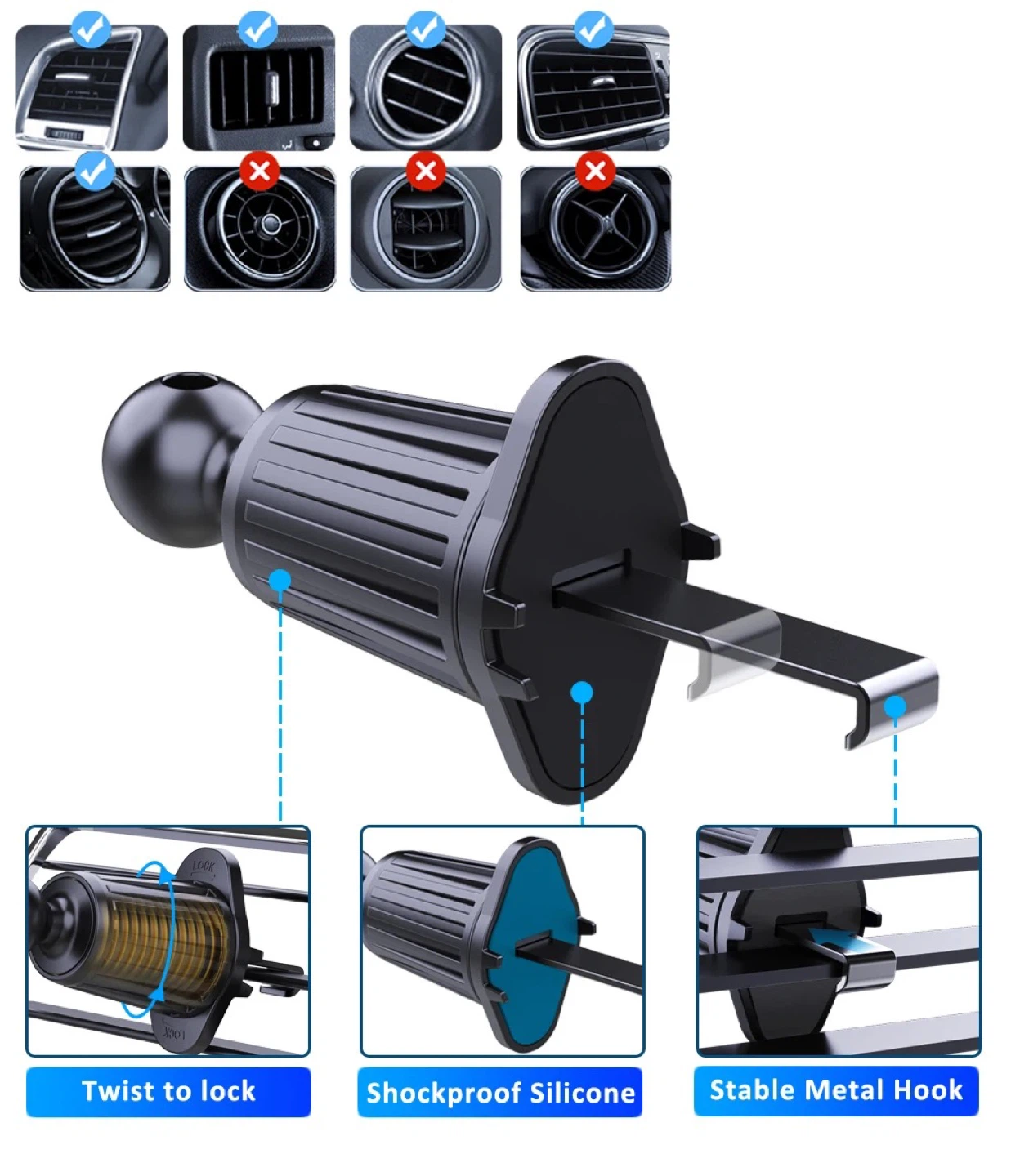 185 pieces of new universal Car Phone Mount - photo 4