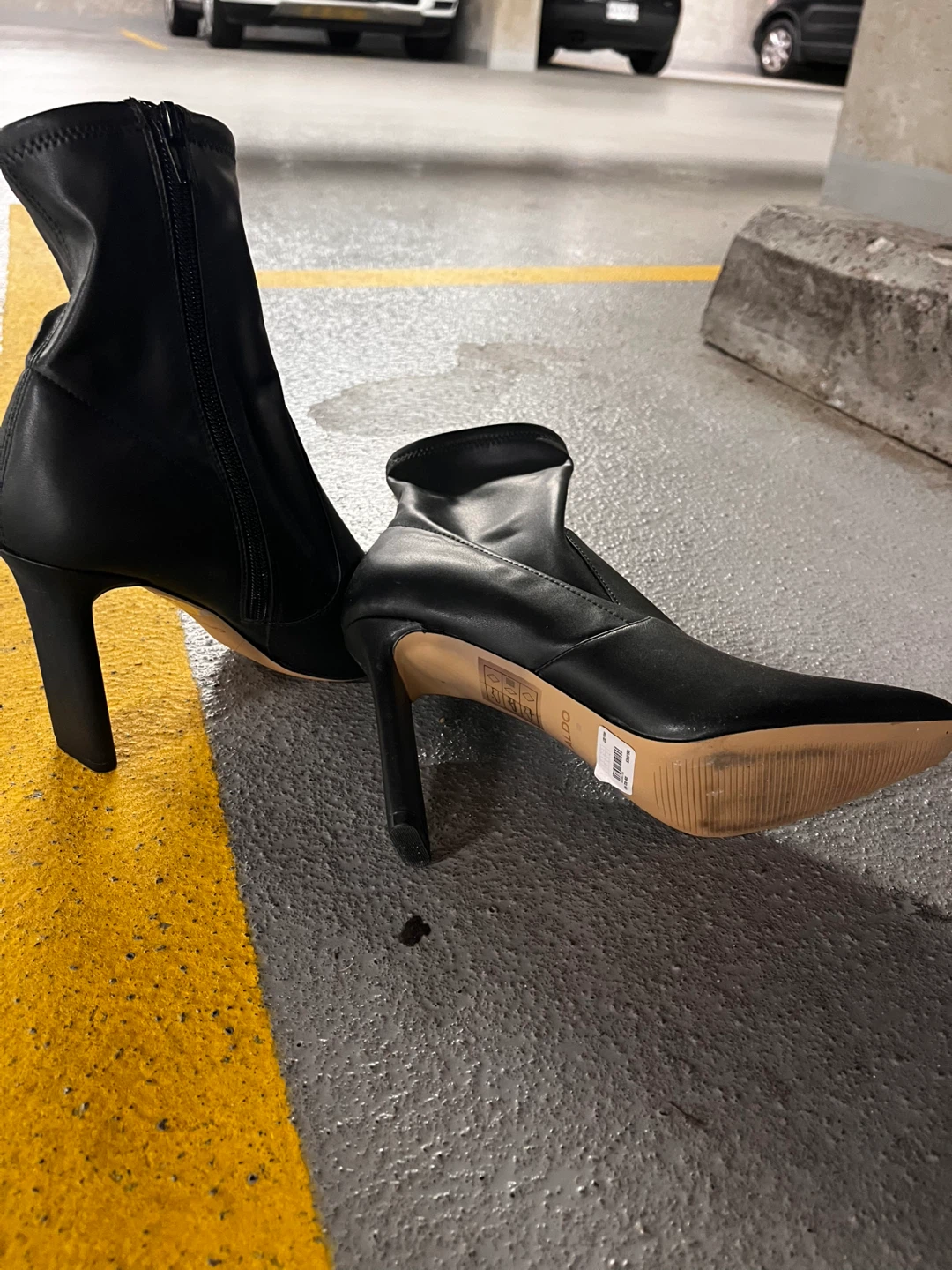 Aldo Black High Heel Sock Boots - photo 2