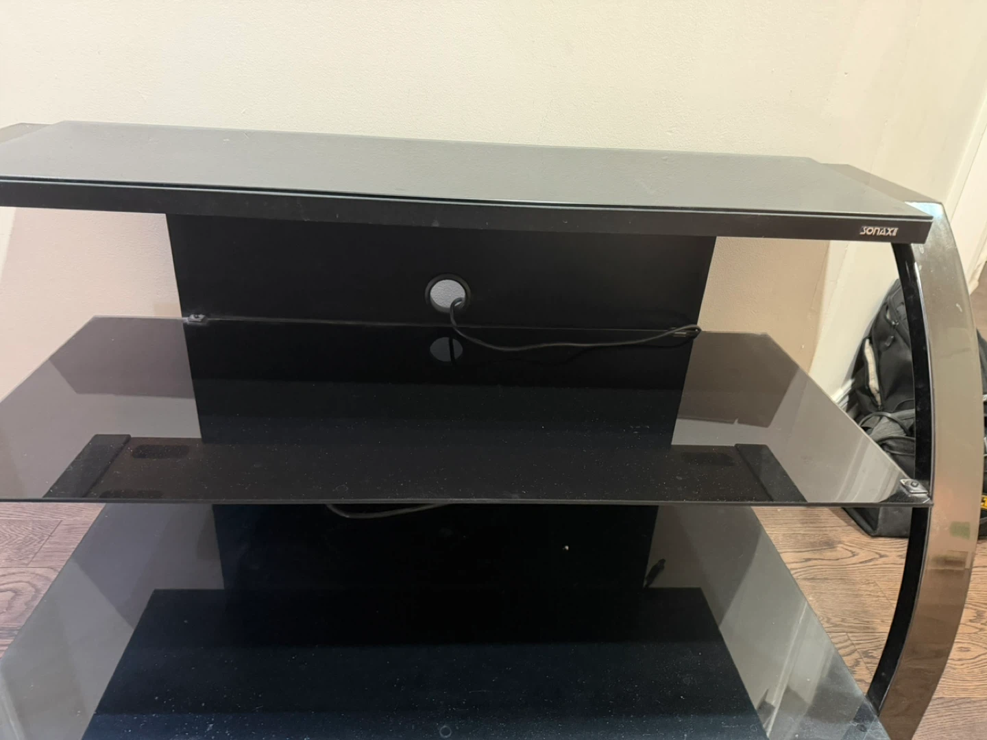 SONAXI 3-Tier Glass TV Stand
