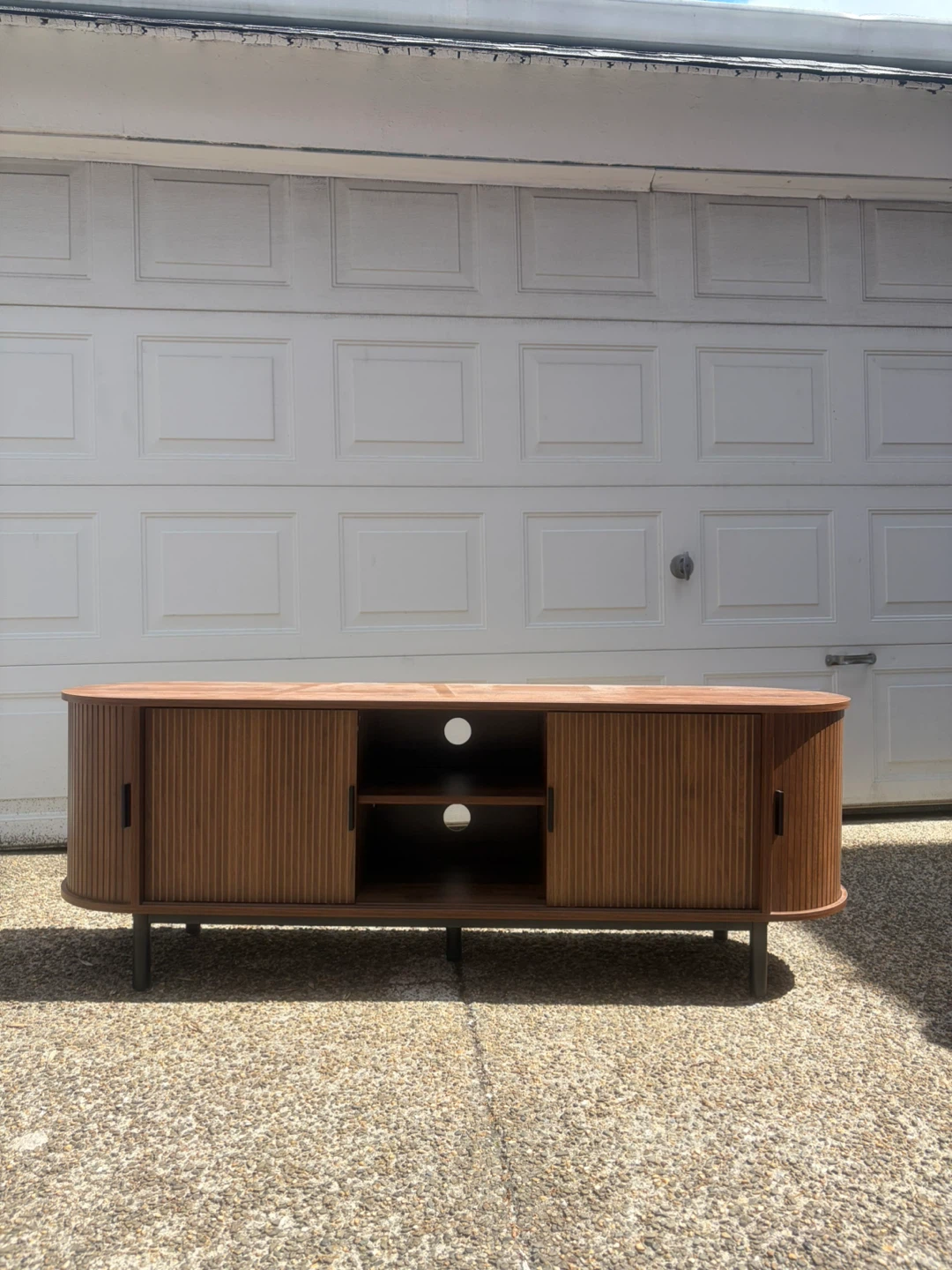 Mid-Century Modern Style Media Console Table