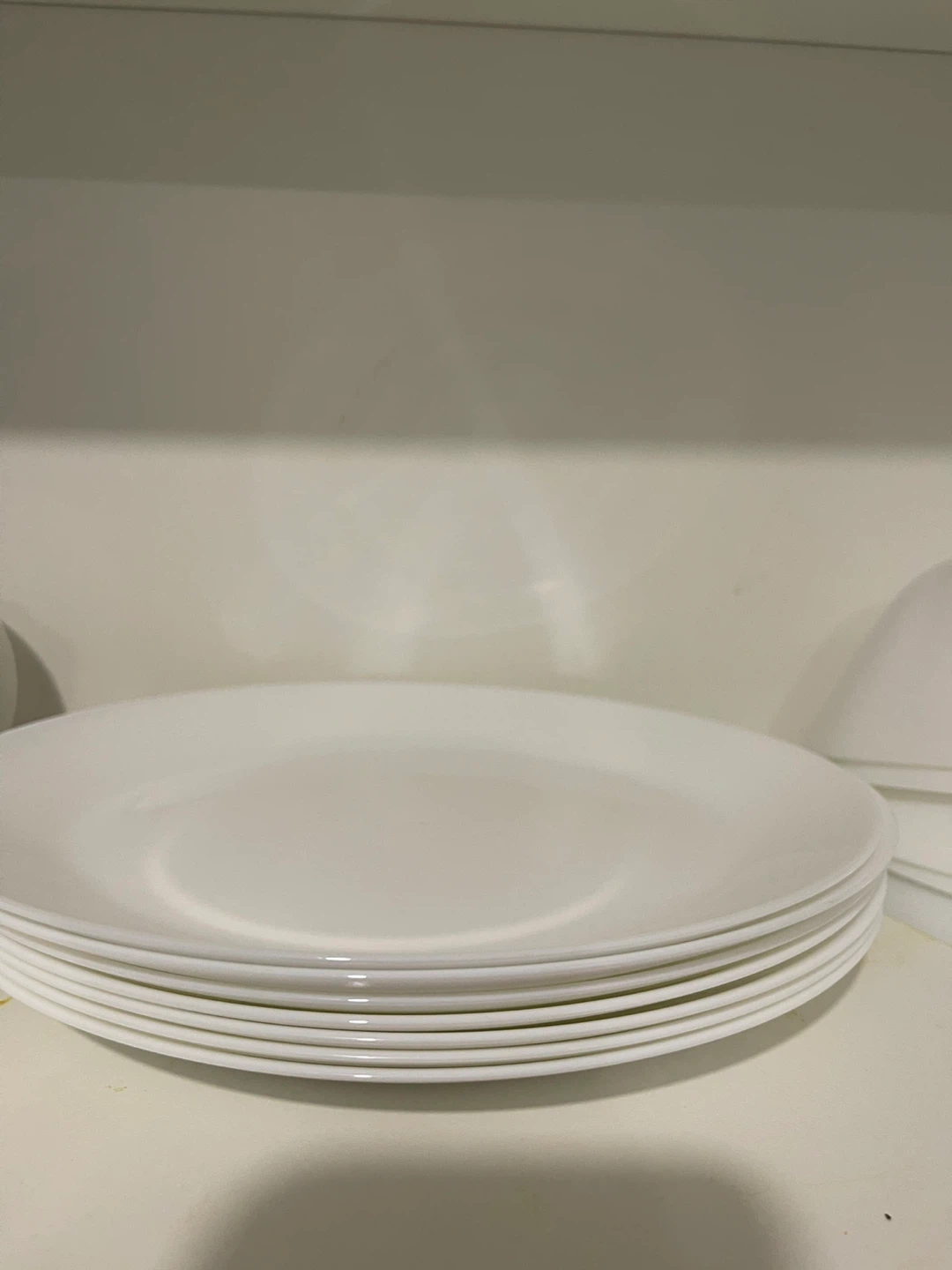 Stack of 6 White Dinner Plates - photo 2