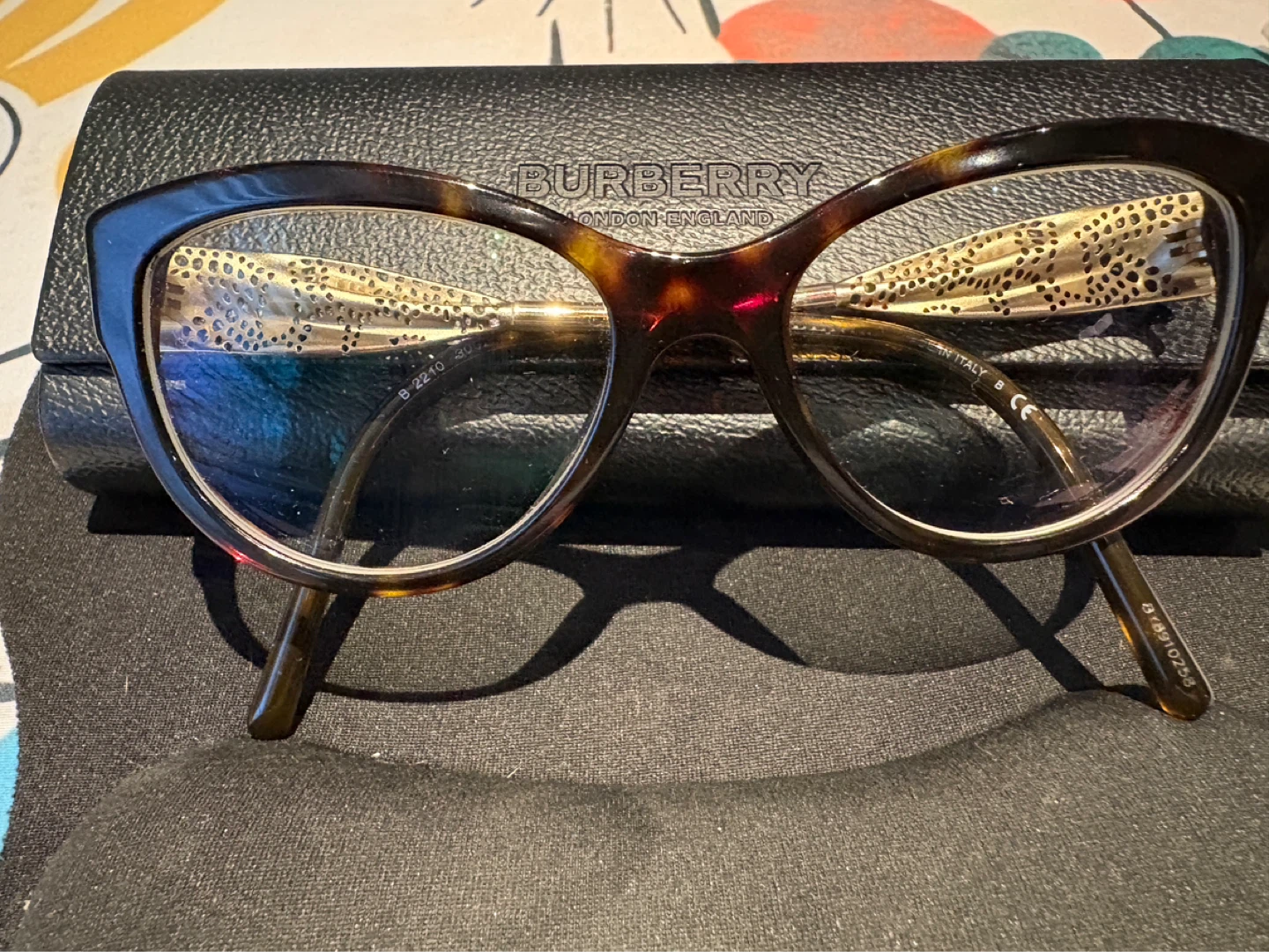 Burberry Tortoiseshell Cat-Eye Eyeglasses
