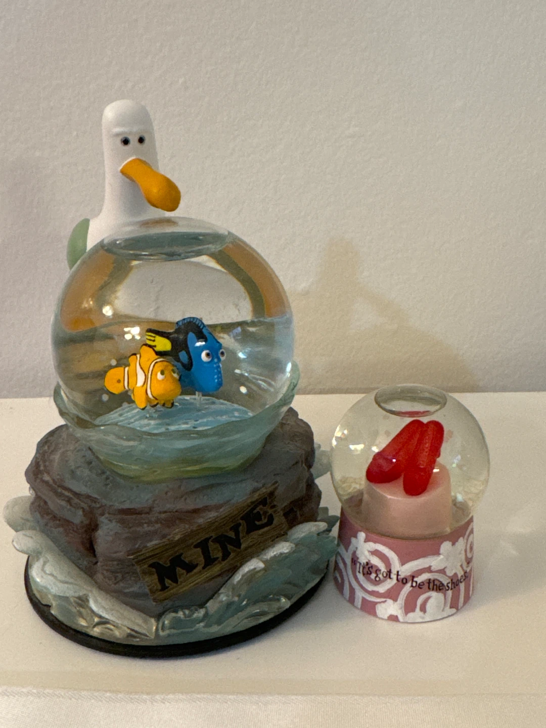 Disney Pixar Finding Nemo and Cinderella Snow Globes