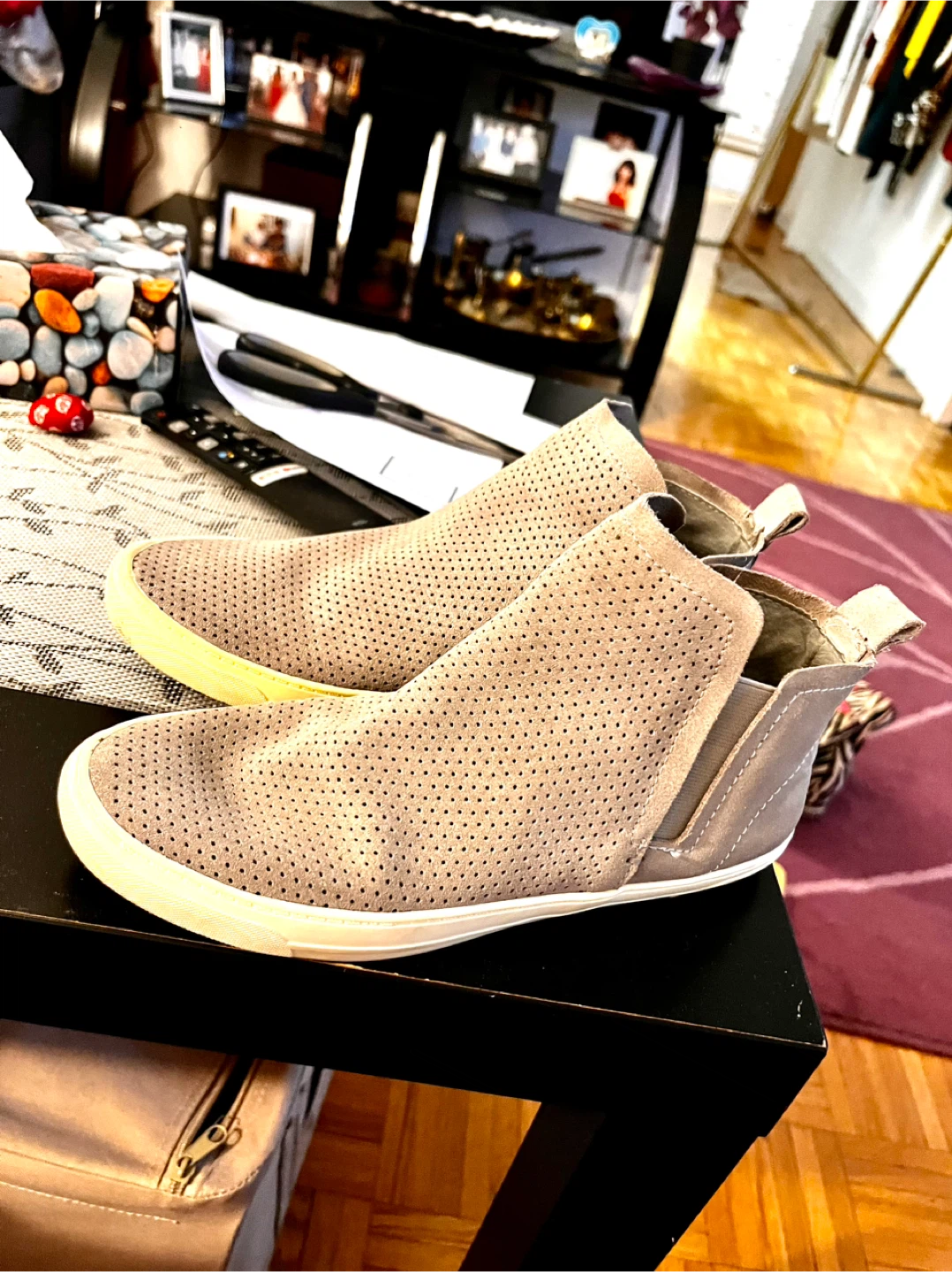 Perforated Suede Chelsea Boots - photo 2