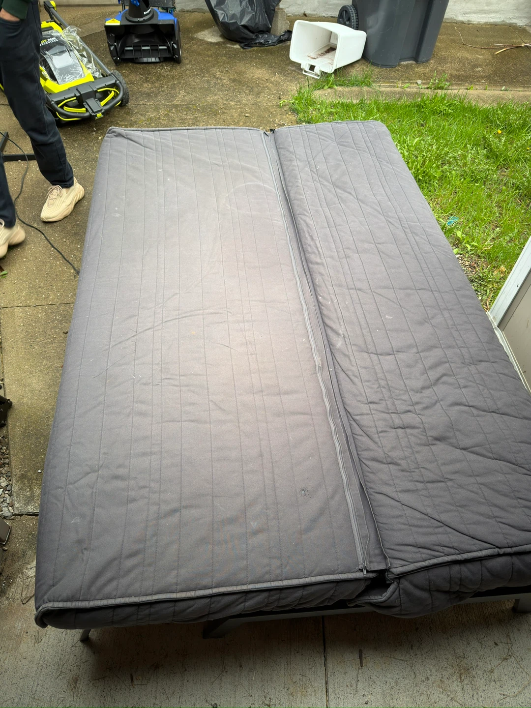 Grey Futon Sofa Bed - photo 4