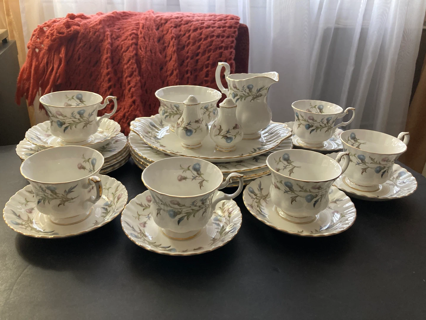 Royal Albert "Brigadoon " Tea Set with Thistle Pattern