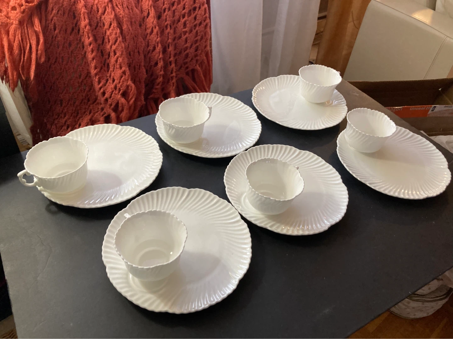 Hammersley White cup and luncheon - photo 3