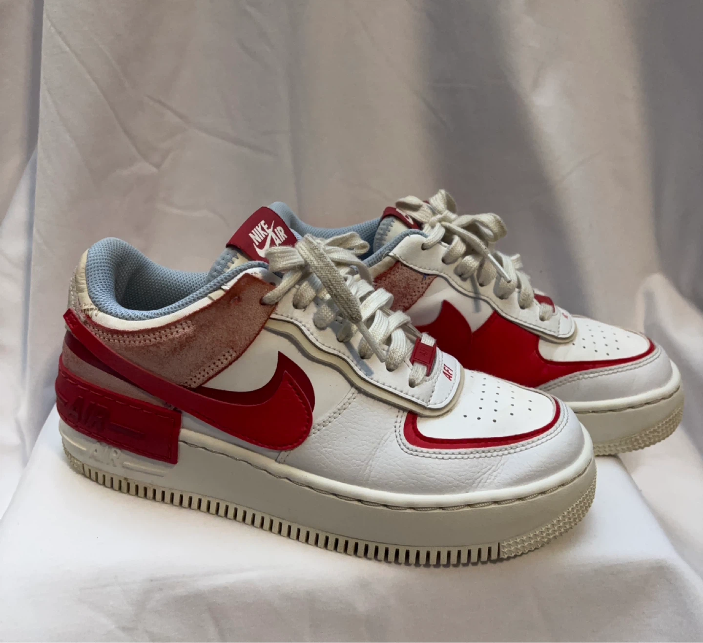 Nike Air Force 1 Low Shadow "Red Cracked Leather" - photo 3