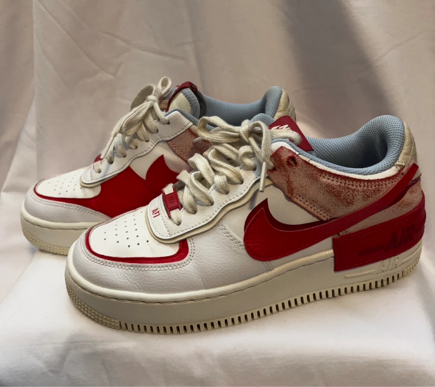 Nike Air Force 1 Low Shadow "Red Cracked Leather"