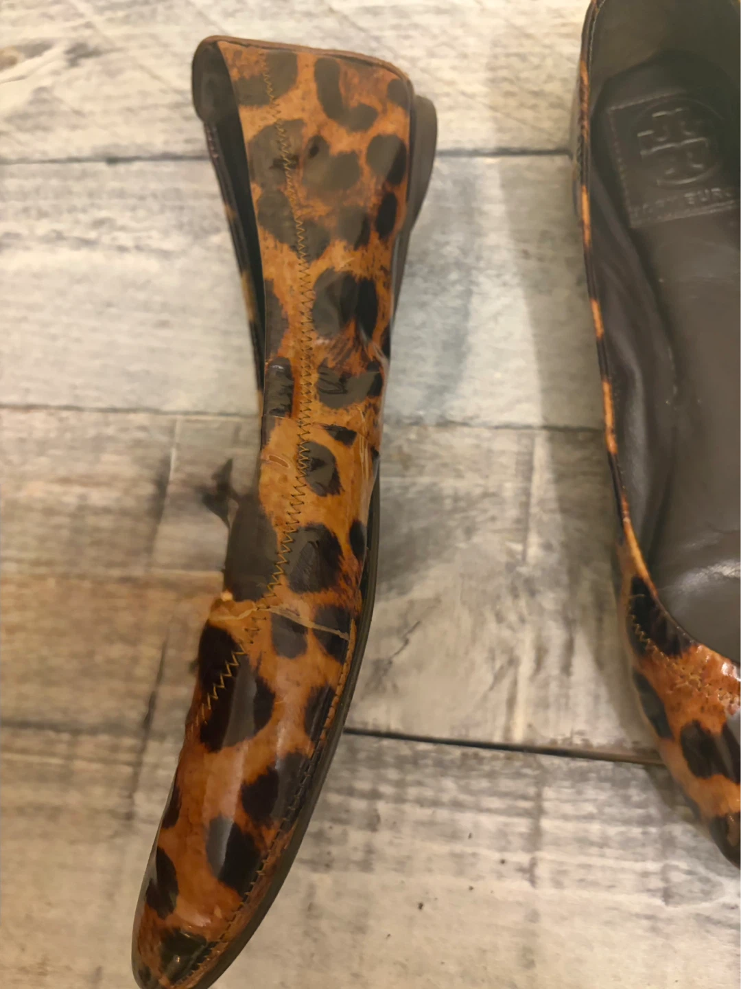 Tory Burch Leopard Print Patent Leather Ballet Flats - photo 3