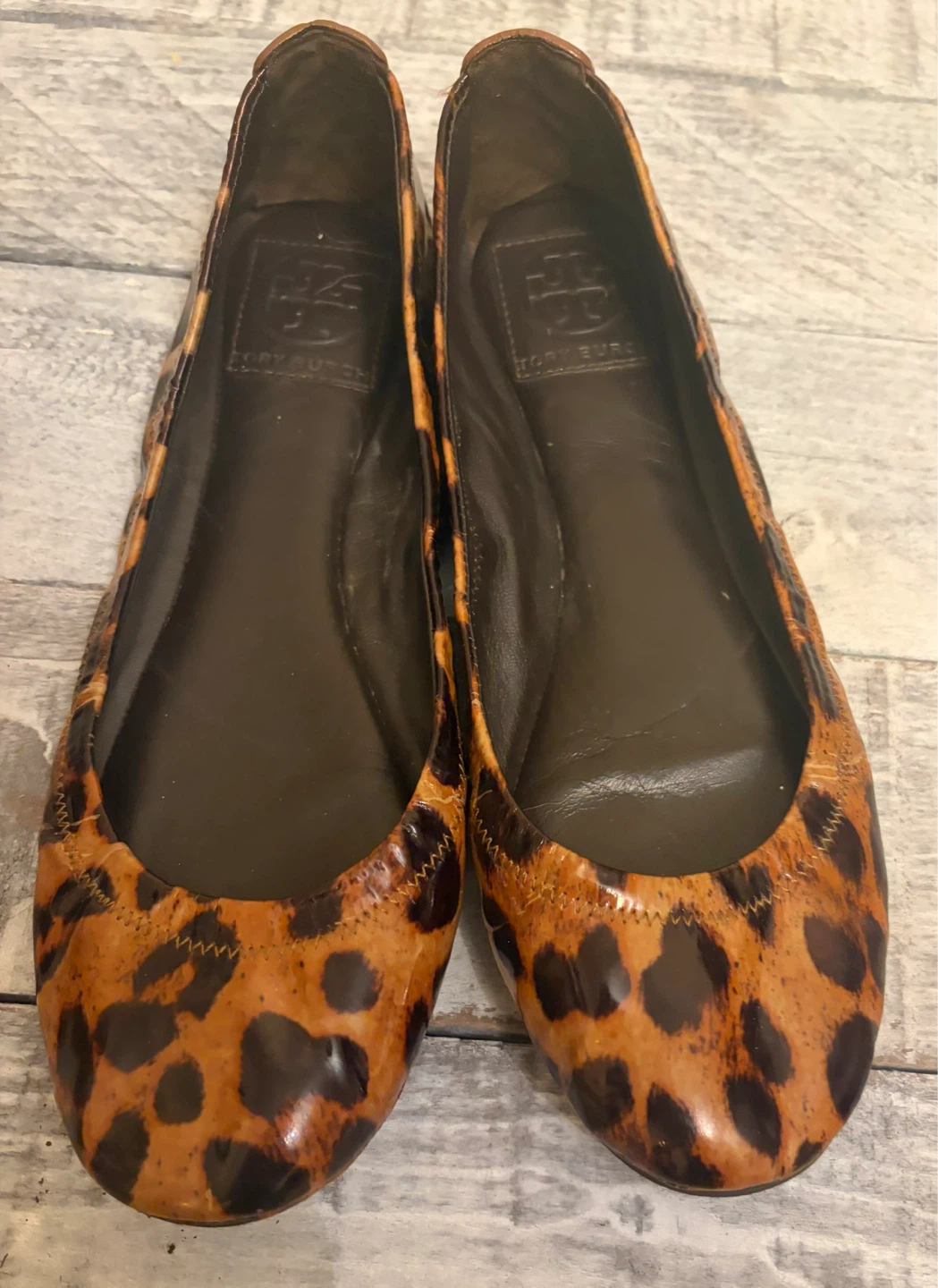 Tory Burch Leopard Print Patent Leather Ballet Flats - photo 2