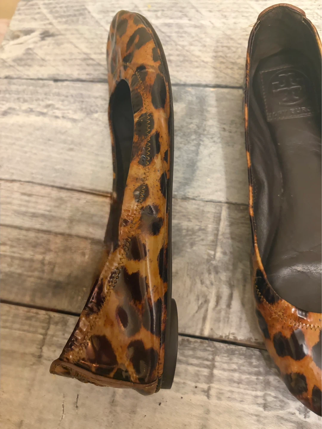 Tory Burch Leopard Print Patent Leather Ballet Flats - photo 4