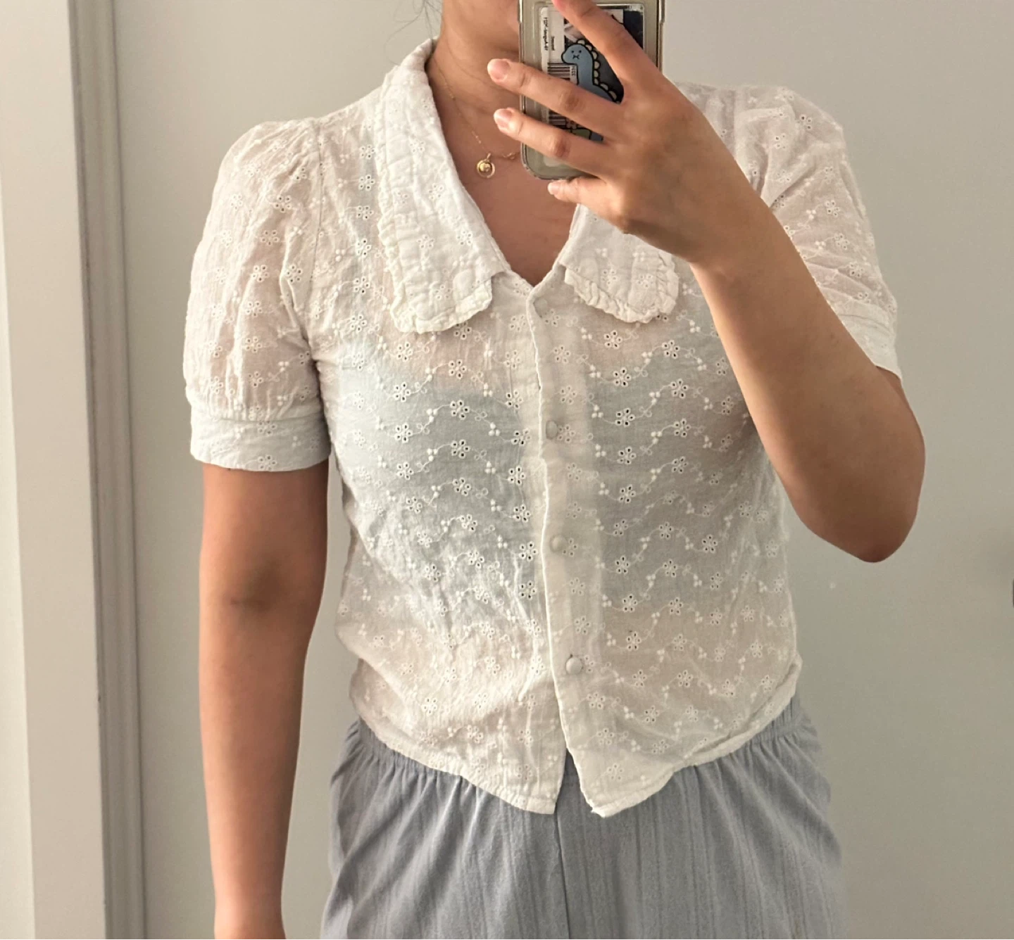 🌼 Eyelet Broderie Anglaise Blouse