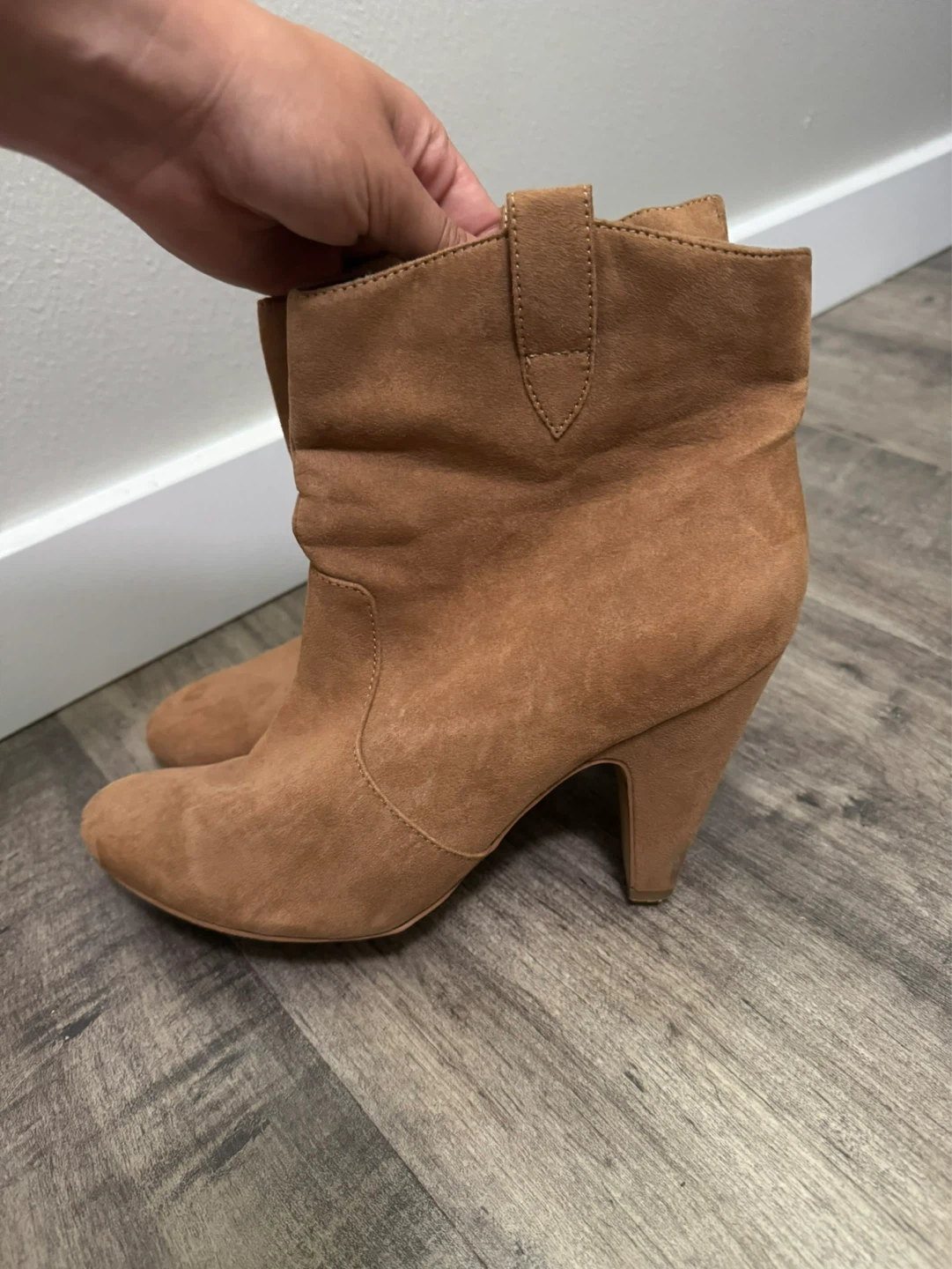 Women's Tan Suede Ankle Boots - photo 2