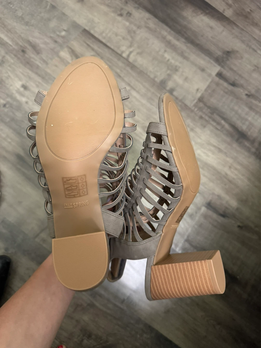 Call it Spring Grey Cage Heeled Sandals - photo 2
