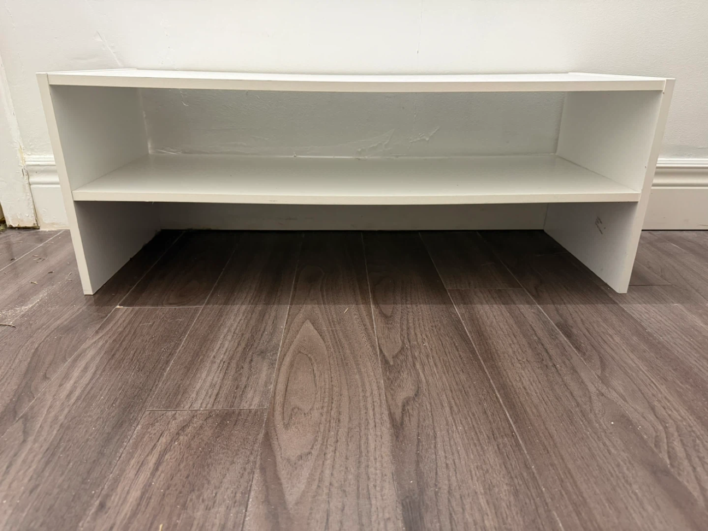 Moving sell: White 2-Tier Storage Shelf with chair - photo 2
