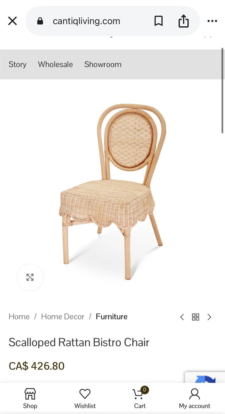 Pair of Rattan Bistro Chairs