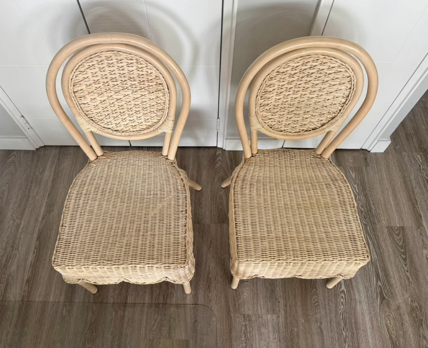 Pair of Rattan Bistro Chairs - photo 4