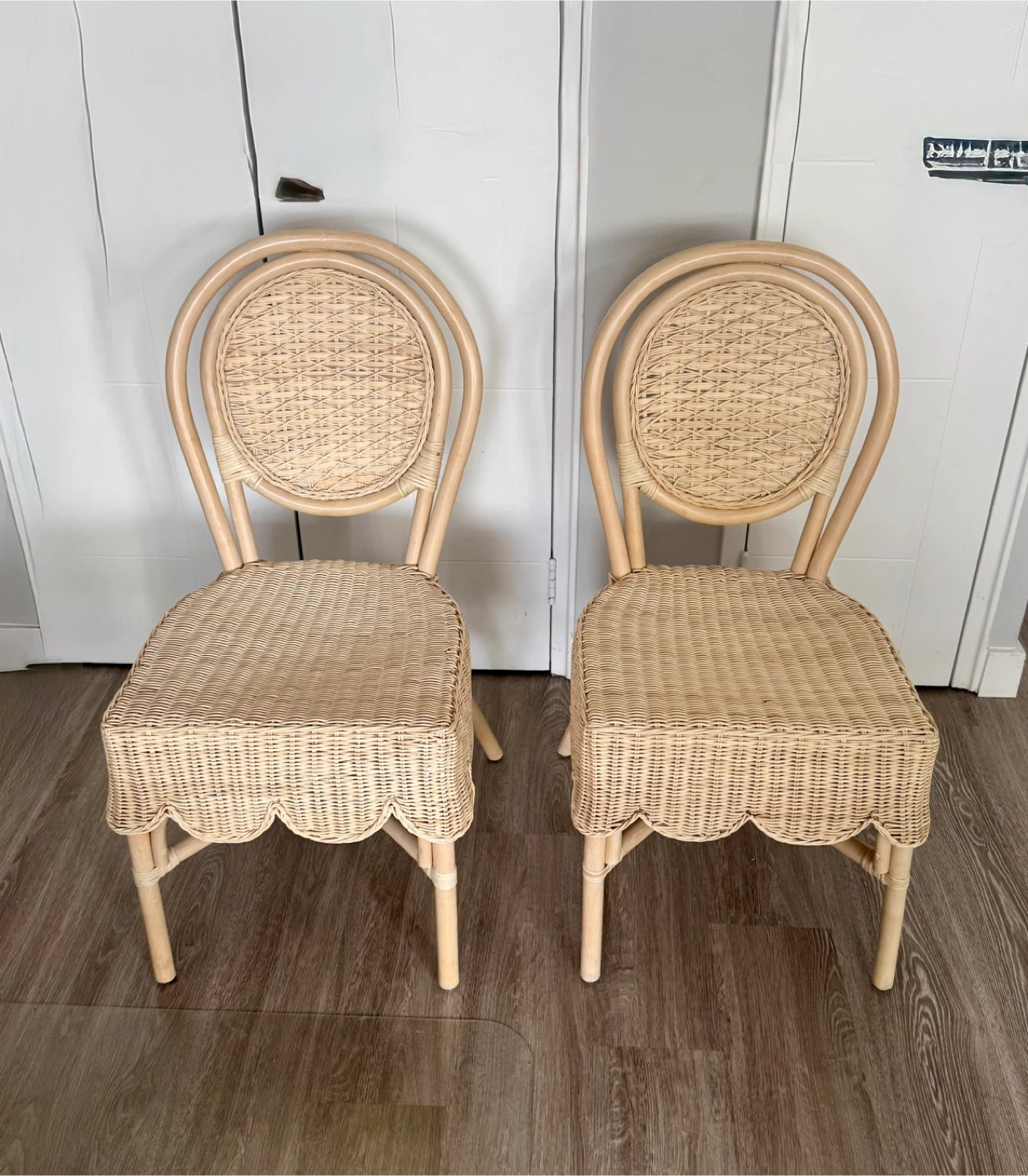 Pair of Rattan Bistro Chairs - photo 2
