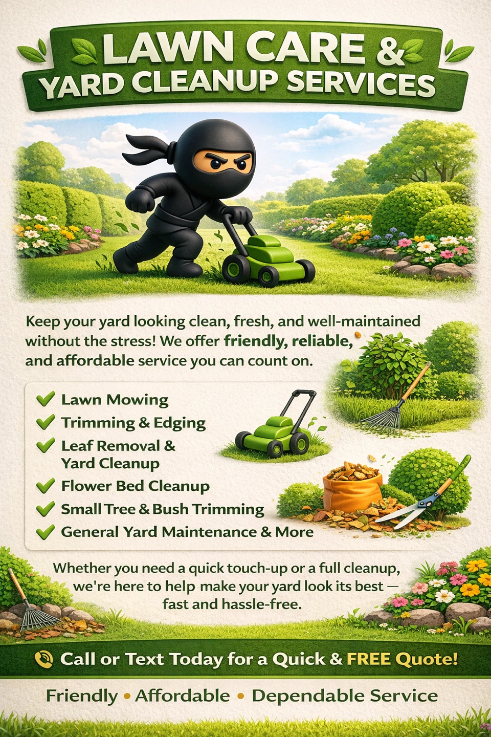 Lawn Care & Yard Cleanup Services