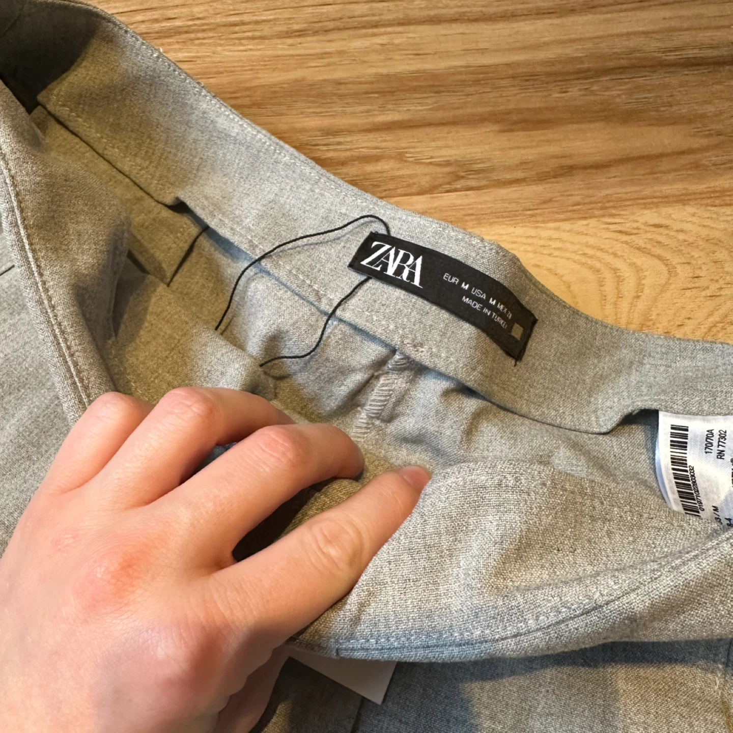 Zara Grey Pleated Skirt with Belt - Size M - photo 5