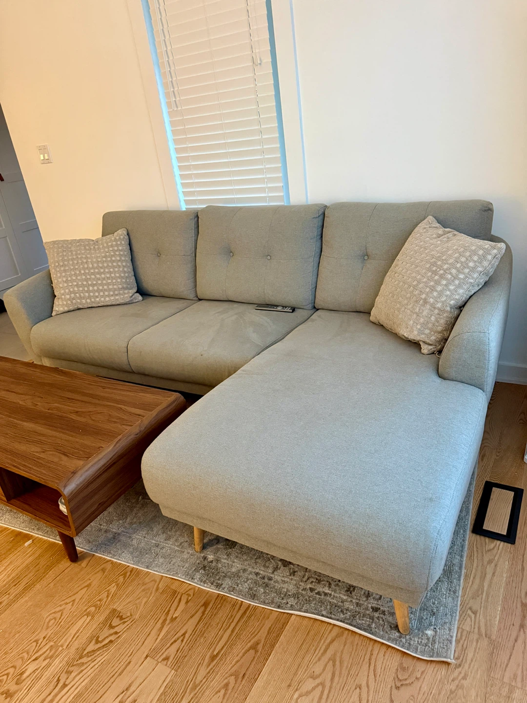 Structube Light Grey Sectional Sofa