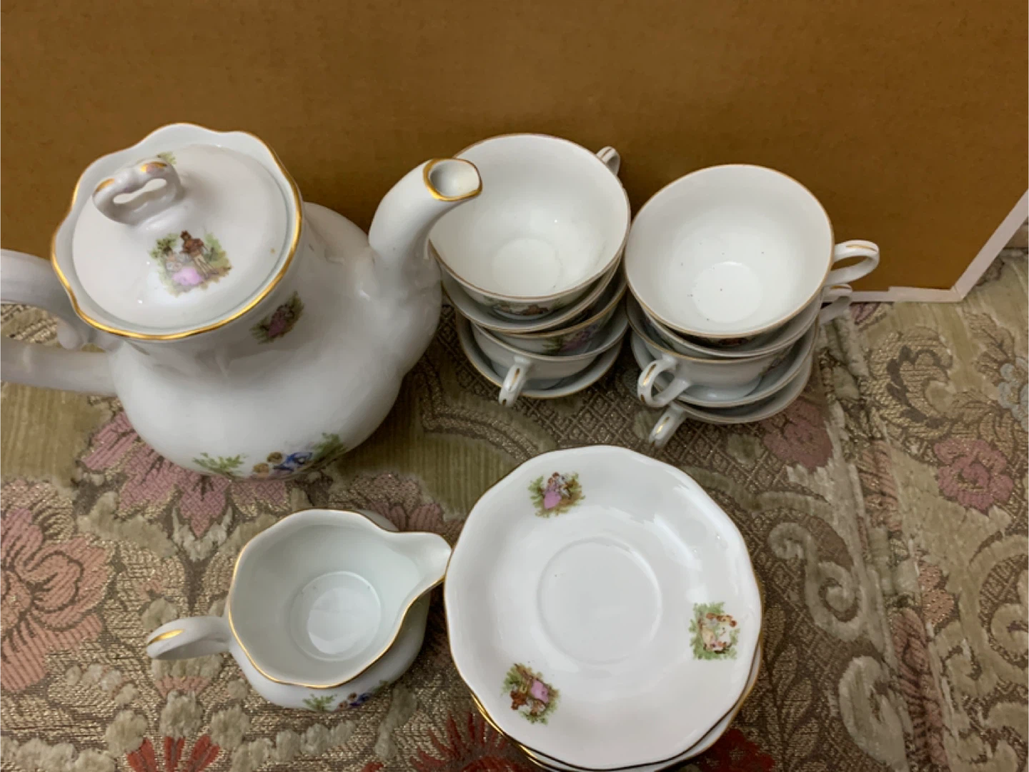Vintage Carlsbad Porcelain tea set for 10 person