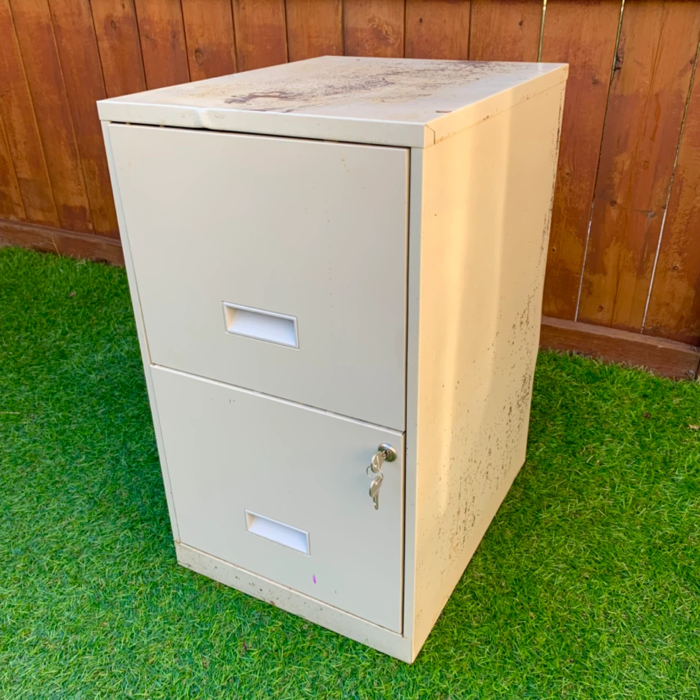 Filing Cabinet 2 Drawer Metal Office Storage Cabinet Locking