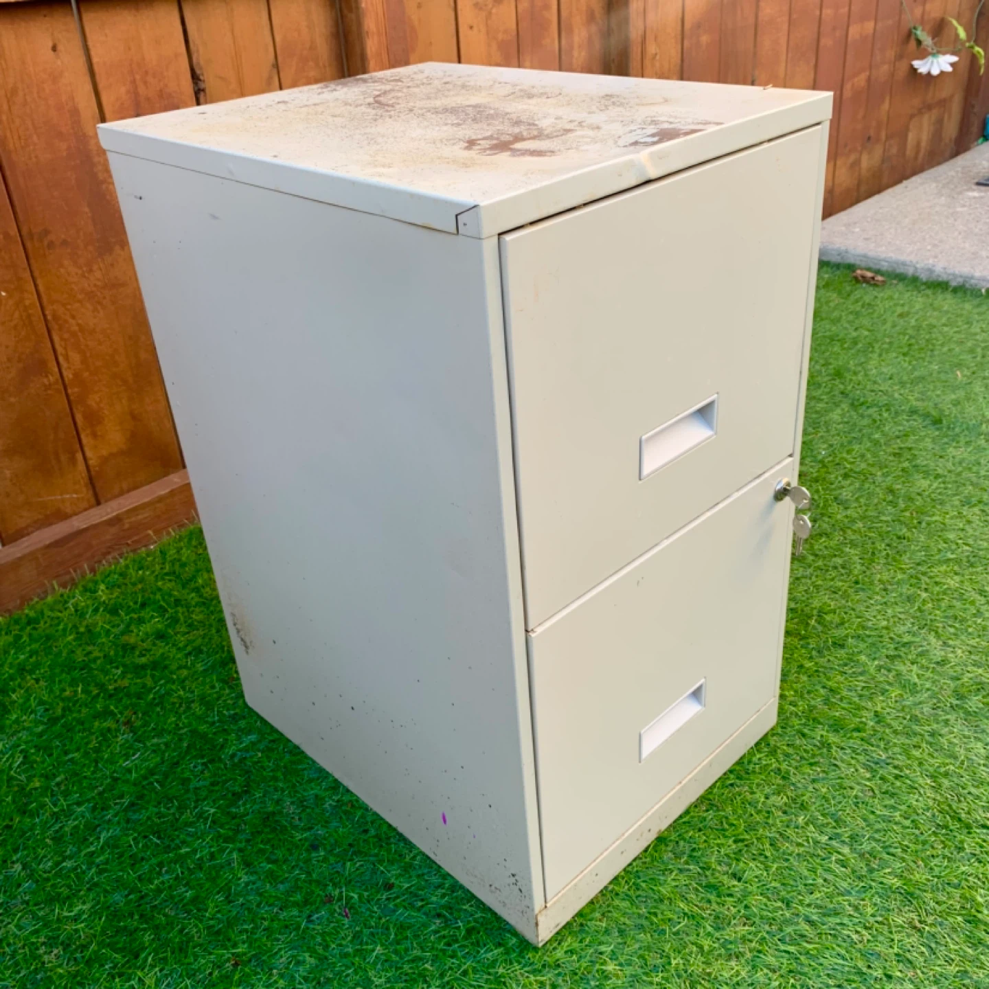 Filing Cabinet 2 Drawer Metal Office Storage Cabinet Locking - photo 3
