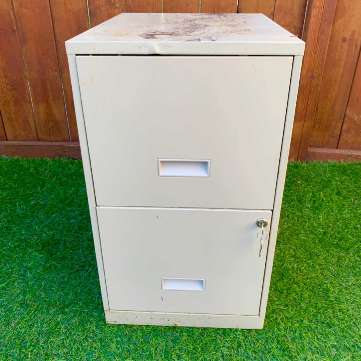 Filing Cabinet 2 Drawer Metal Office Storage Cabinet Locking - photo 2