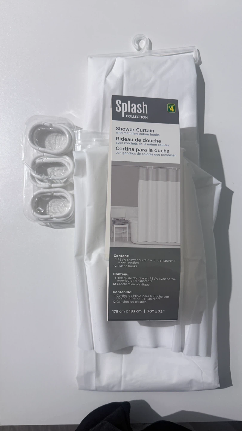 Shower Curtain with Hooks