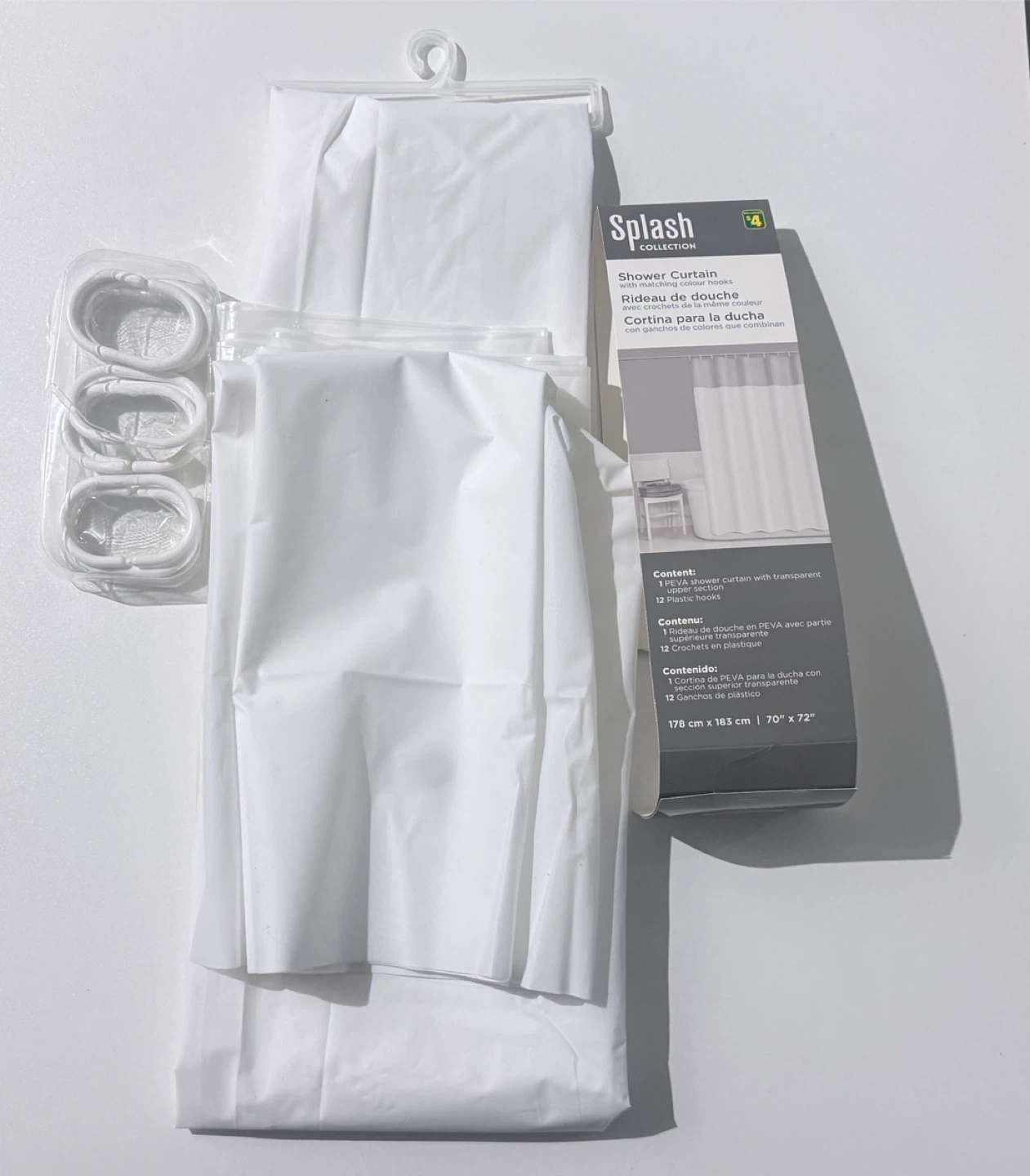 Shower Curtain with Hooks - photo 2
