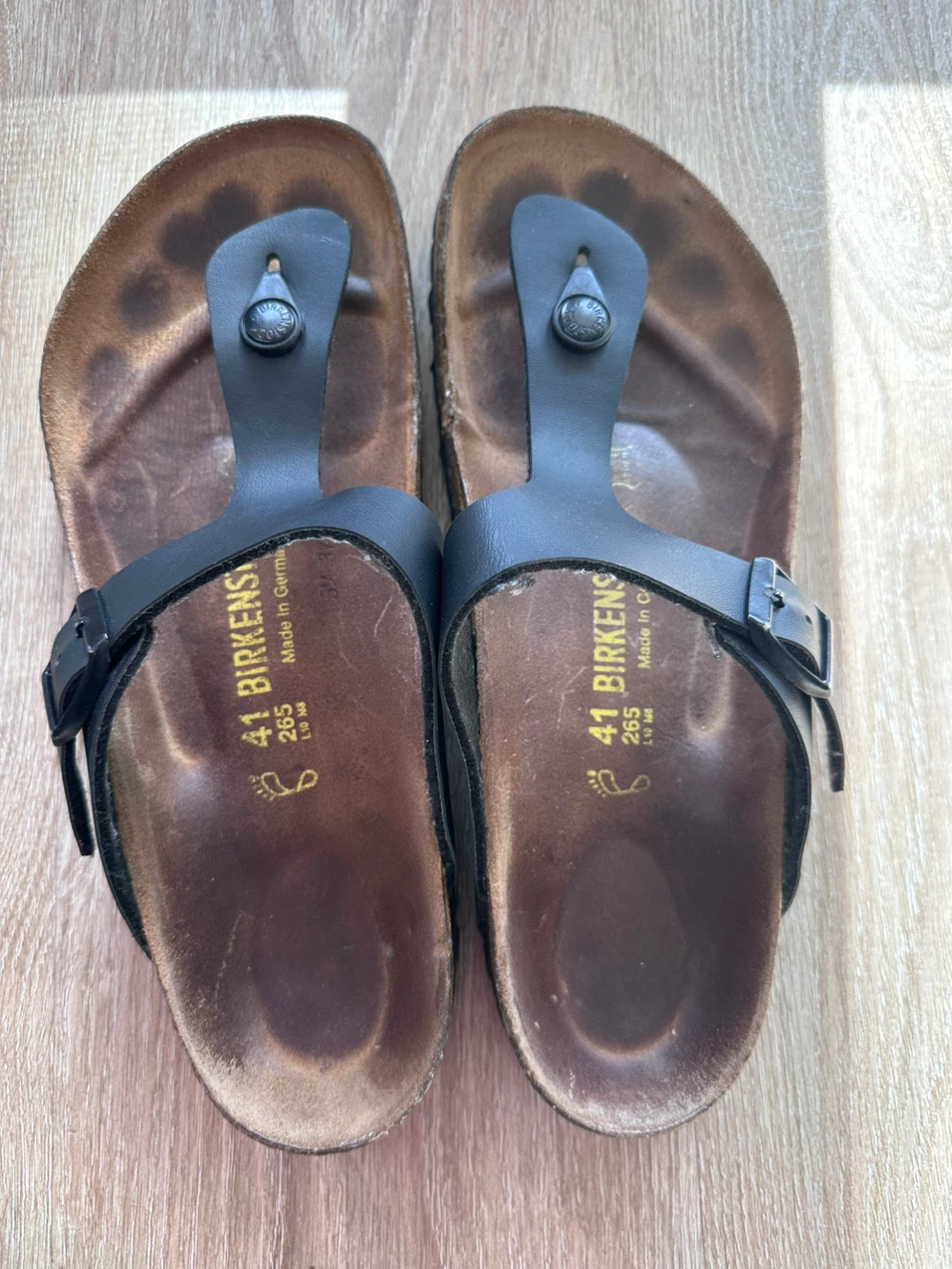 Birkenstock Gizeh Sandals Size 41 Black