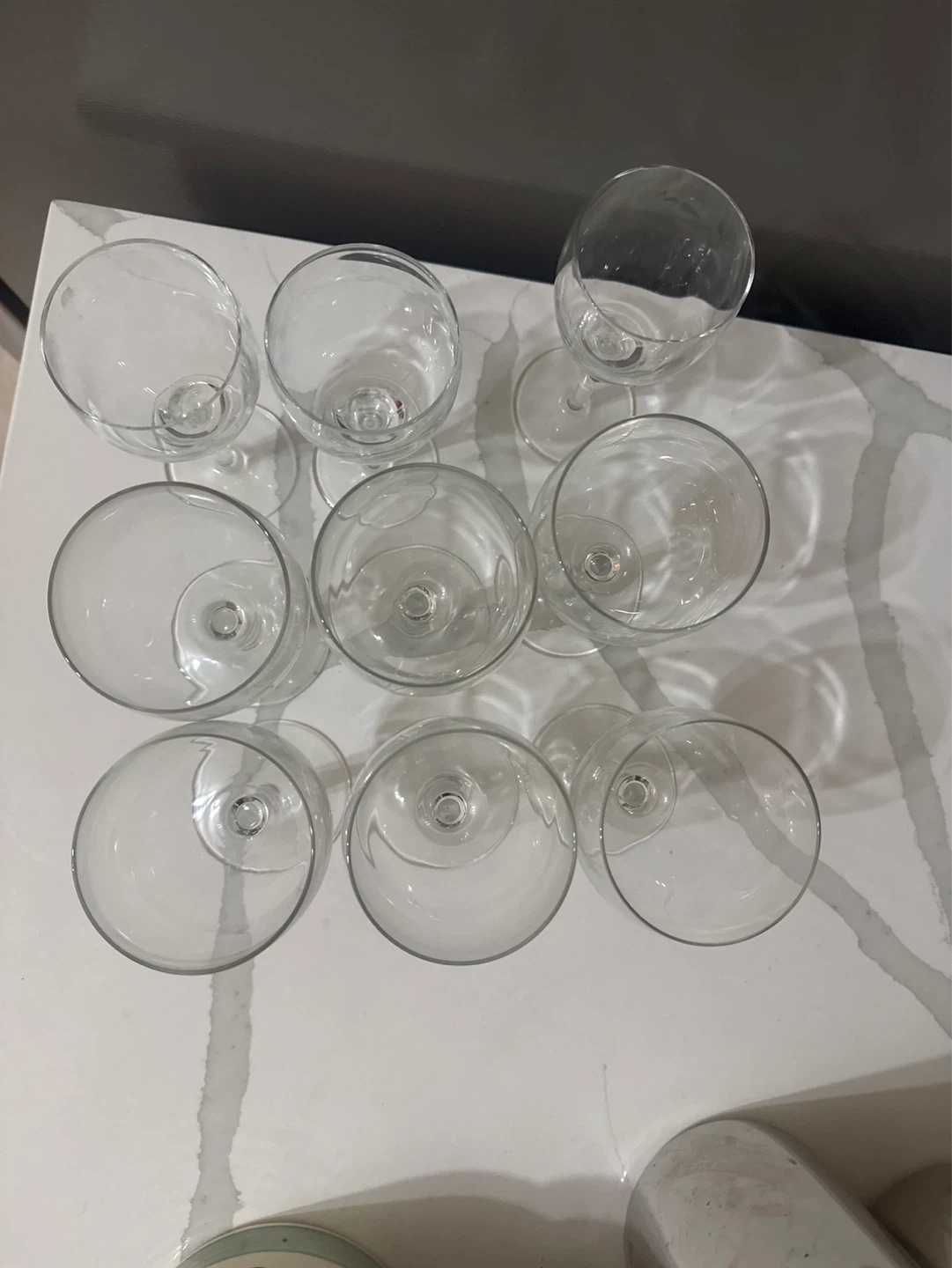 Set of 8 Clear Glass Wine Glasses - photo 2