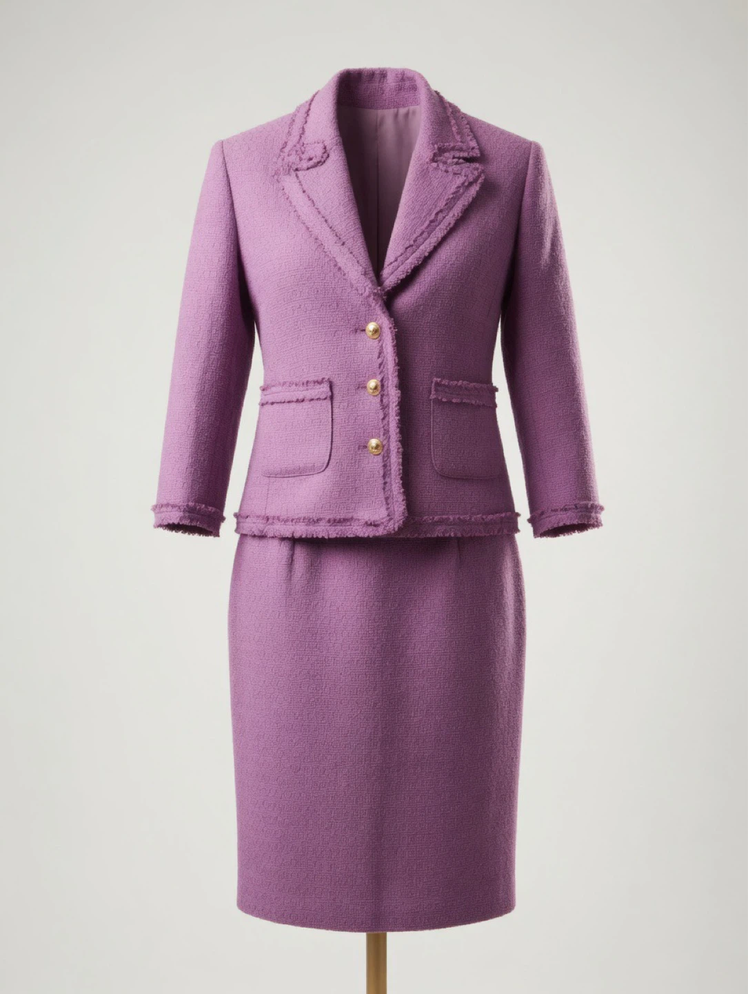 Purple Tweed Suit Set