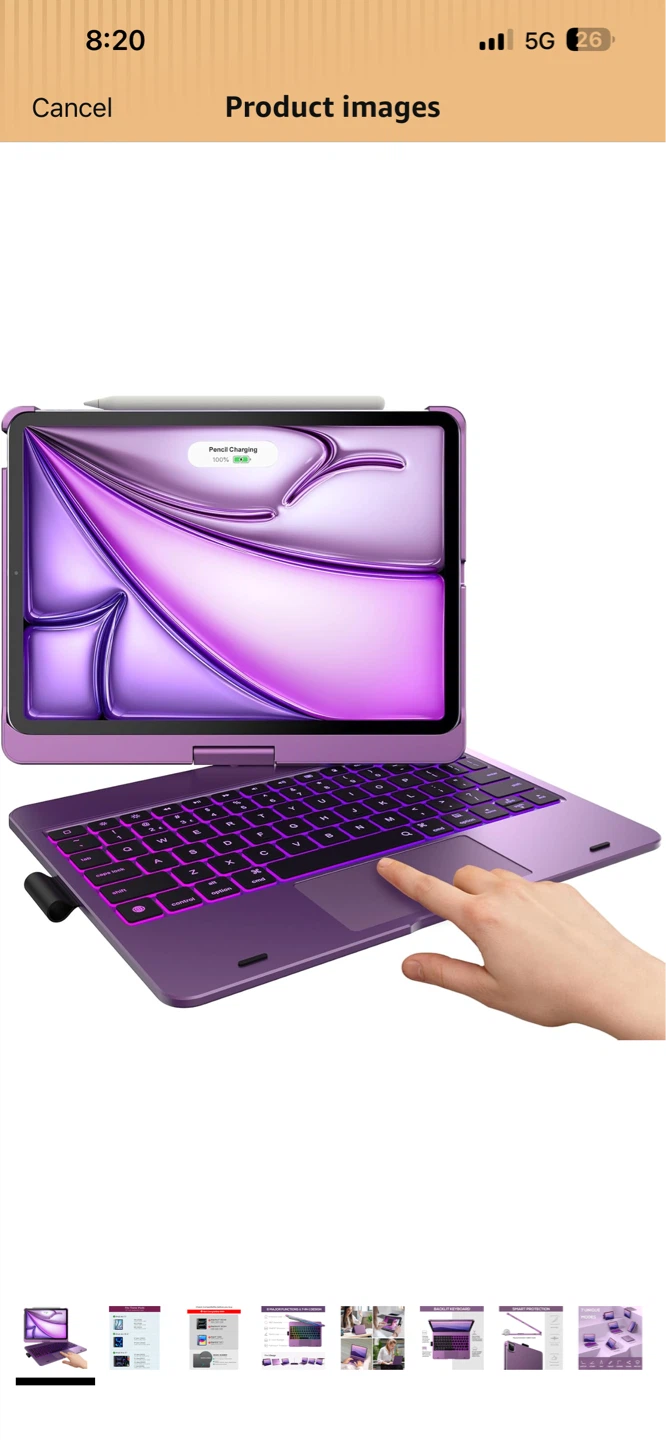 NEW! TYPECASE VIOLET KEYBOARD Case- iPad Air 11" & iPad Pro 11"