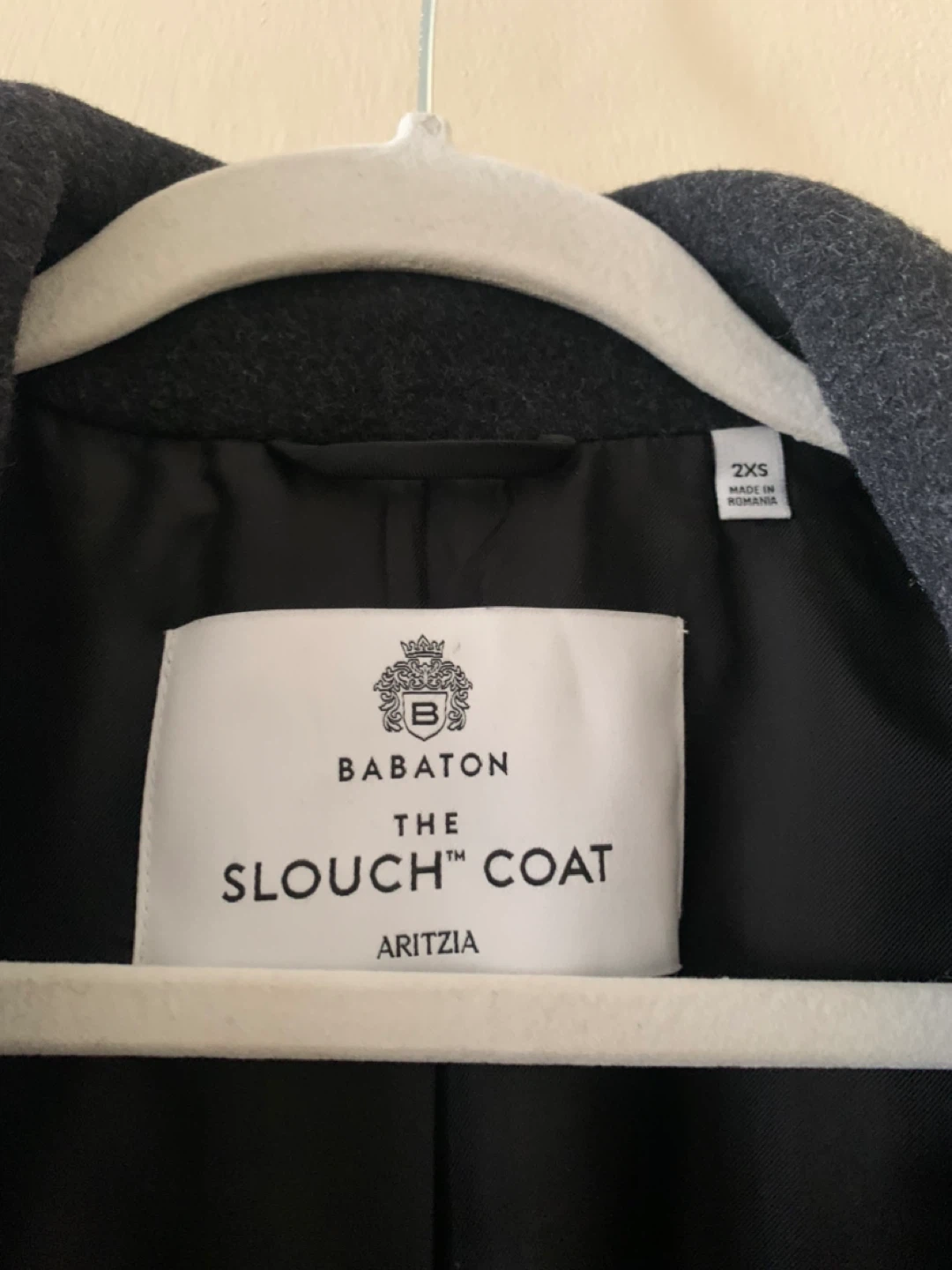 Aritizia Slouch Coat- Heather Black- 2XS - photo 3