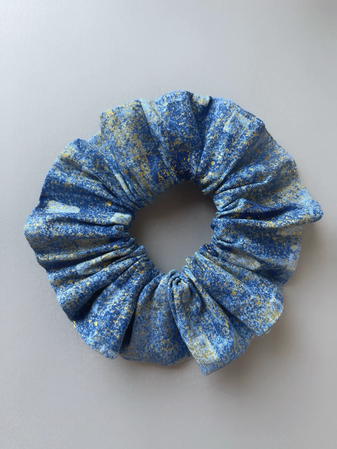 Blue and Gold Japanese Fabric Scrunchie - photo 2