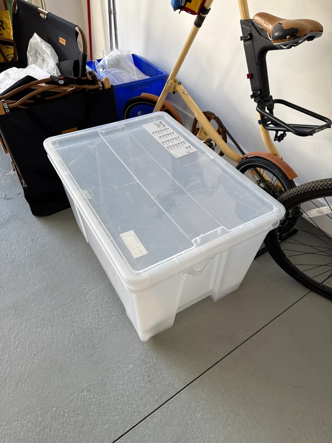 IKEA largest size Clear Storage Bin with Lidx 2