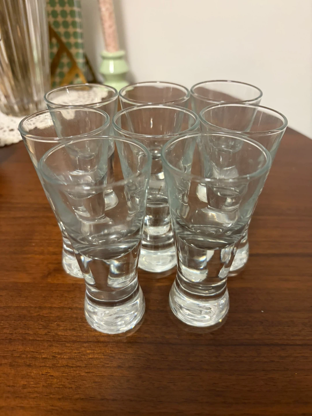 Set of 8 Clear Shot Glasses
