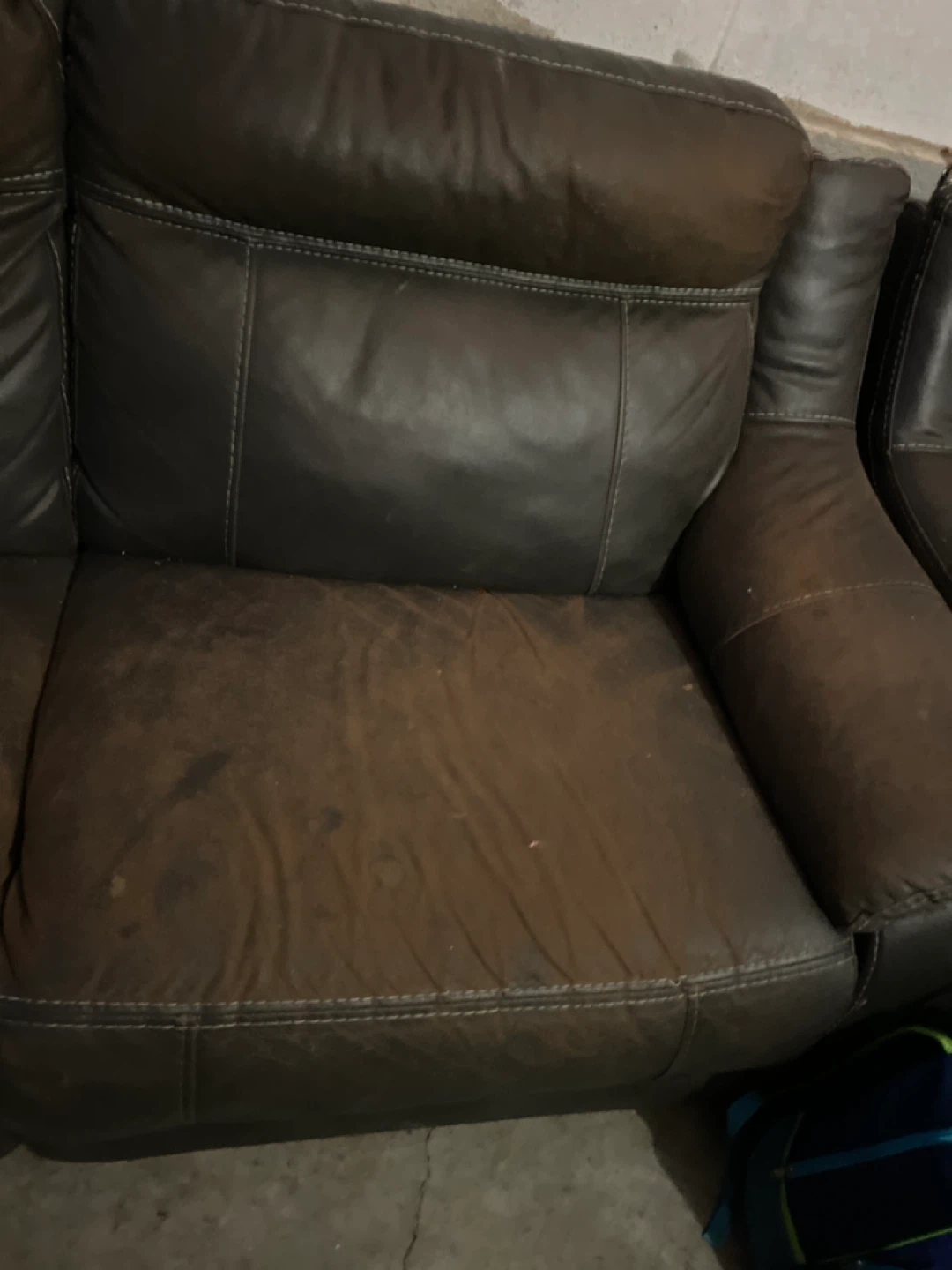 Brown Leather Sofa - photo 2