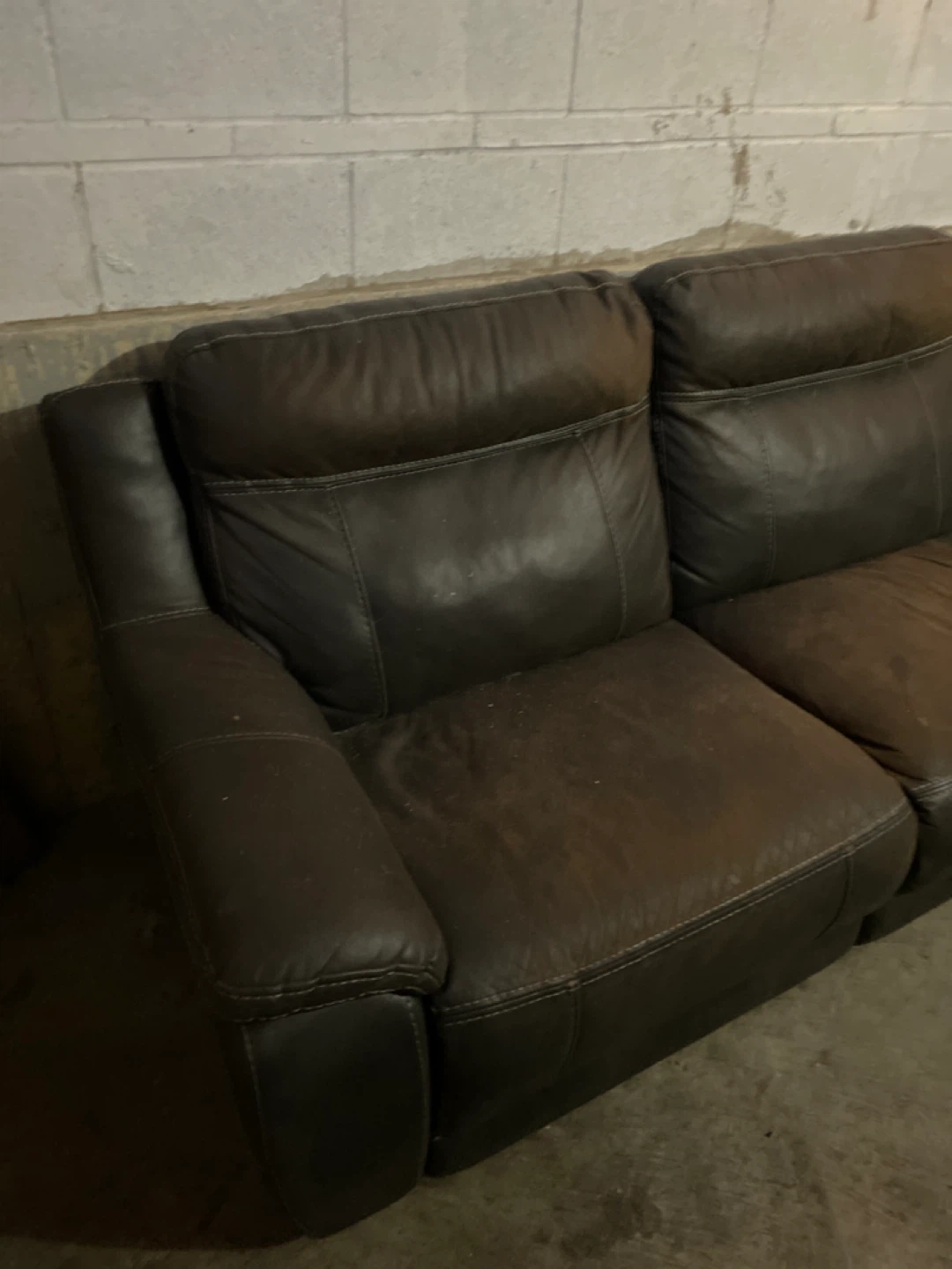 Brown Leather Sofa