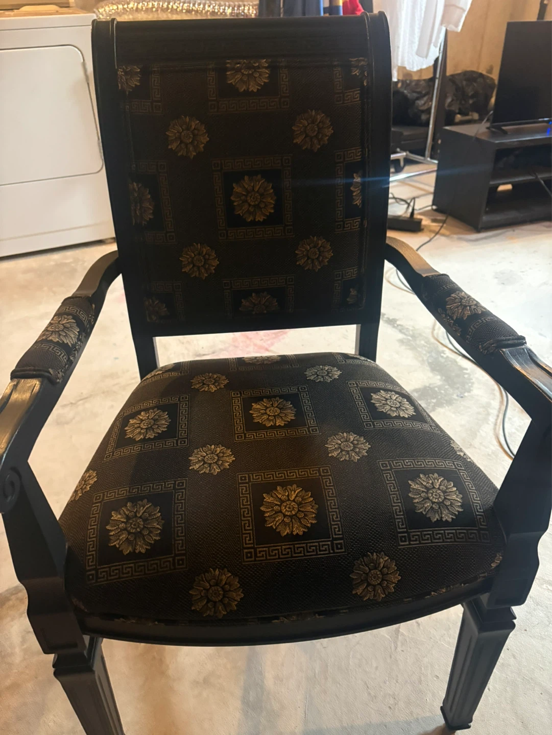 Armchair with Upholstered Seat and Back