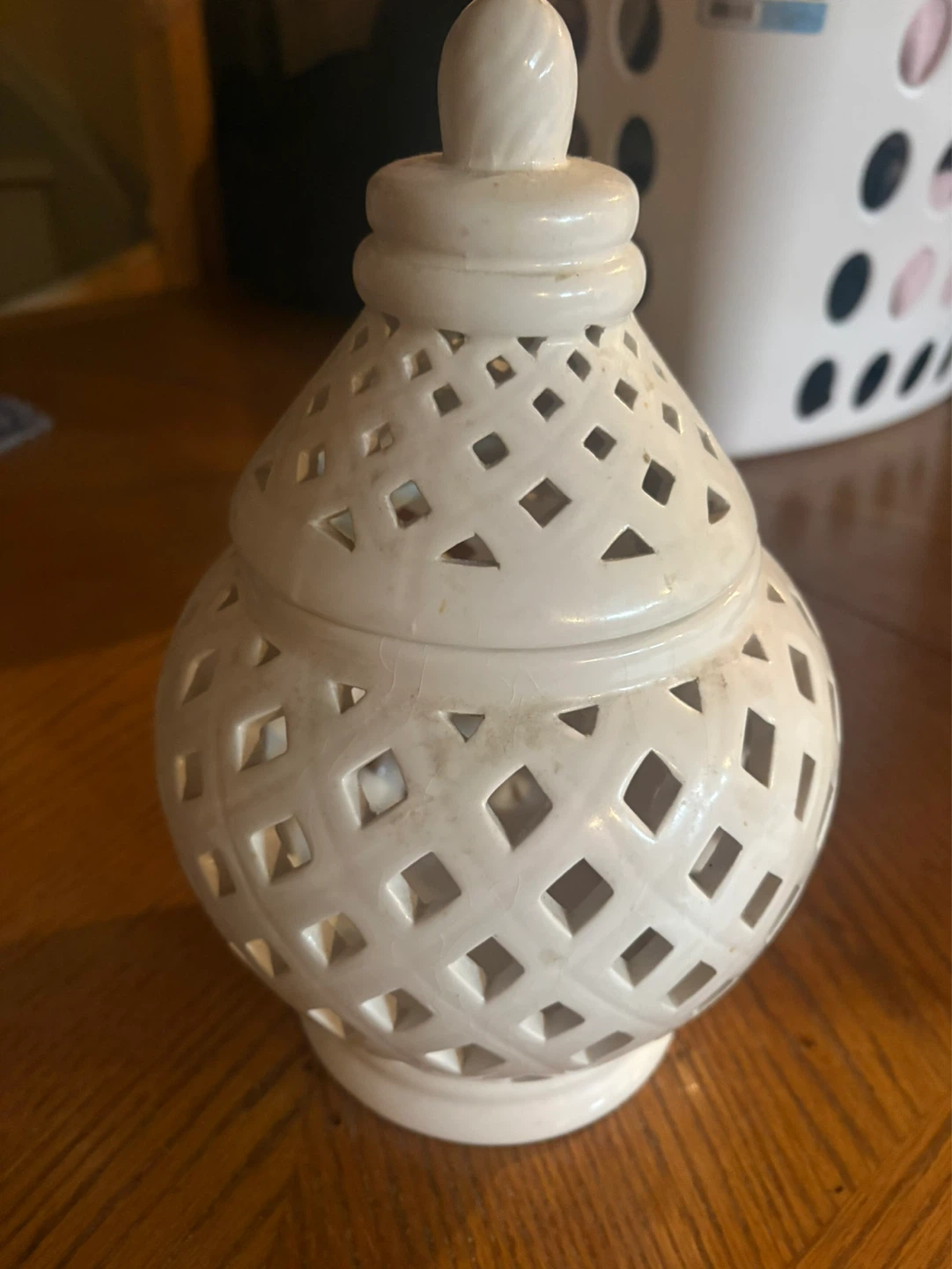 White Ceramic Lantern
