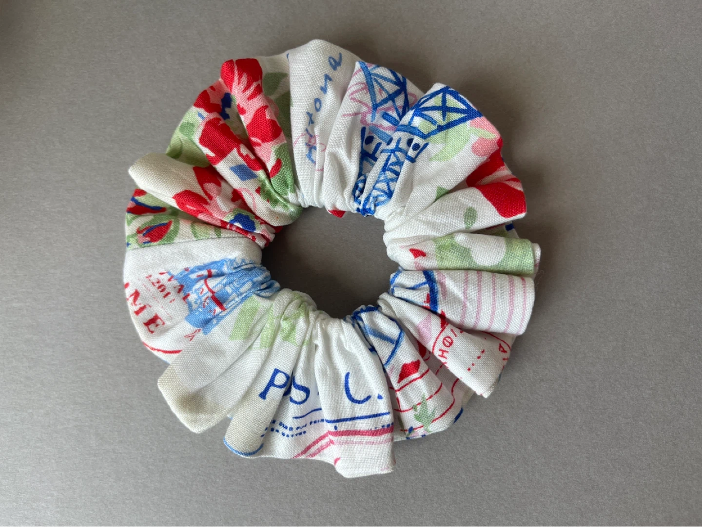 Fabric Scrunchie with floral Print - photo 2