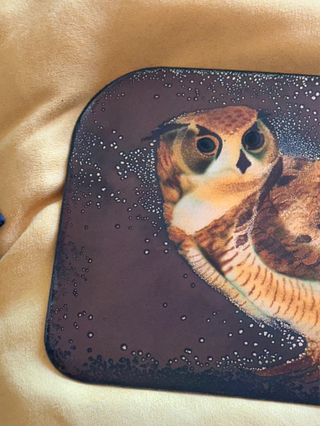 Mid century copper enamel owl plaque EREN canada 1972 - photo 2