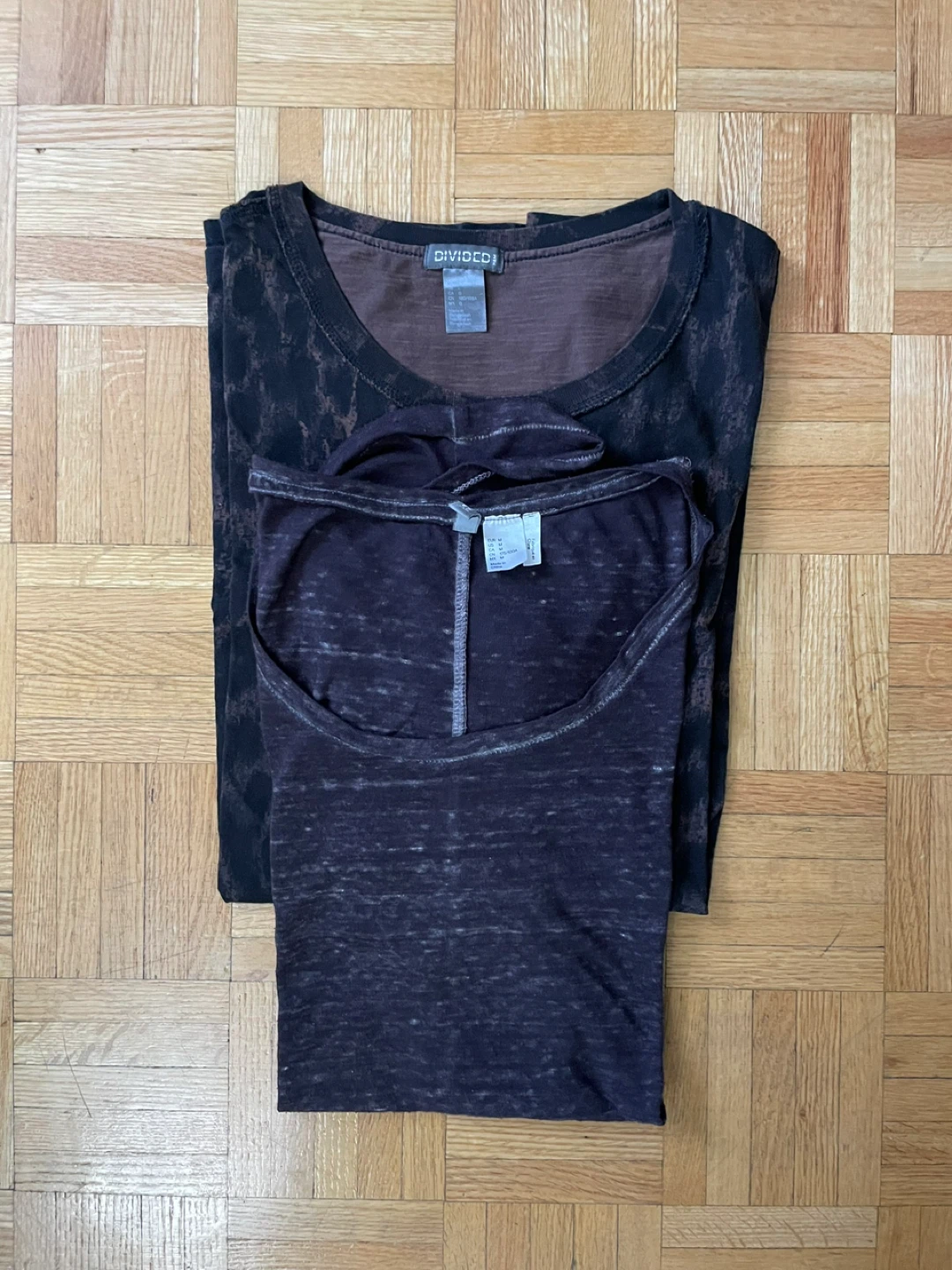 Divided by H&M Tops (2) - Brown/Black & Charcoal