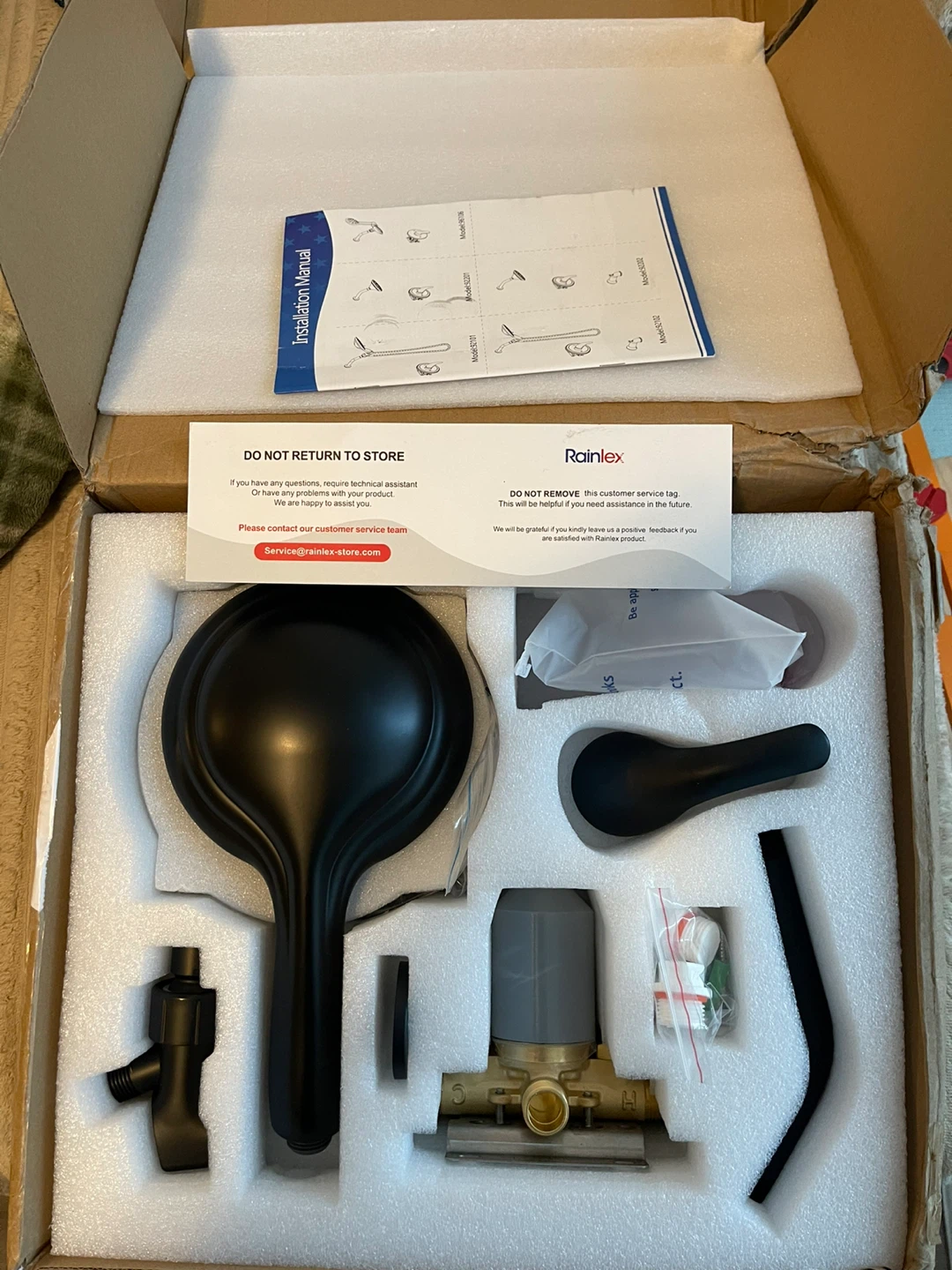 Rainlex 6 inch Single-Handle Shower Faucet Set - Matte Black - photo 4