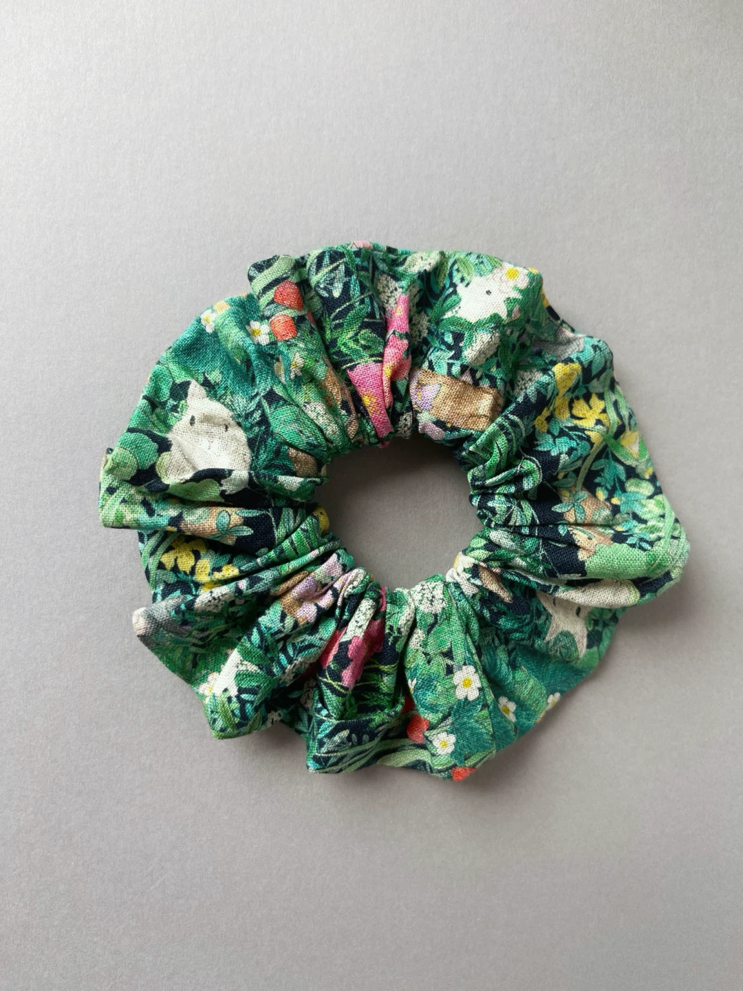 Forest style Floral Scrunchie