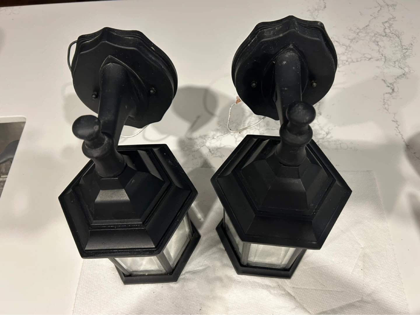 Black Outdoor Wall Lanterns (Set of 2) - photo 3